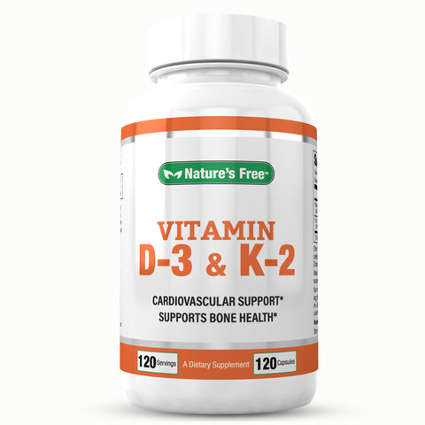 Nature's Free Vitamin D3 & K2 120 Capsules