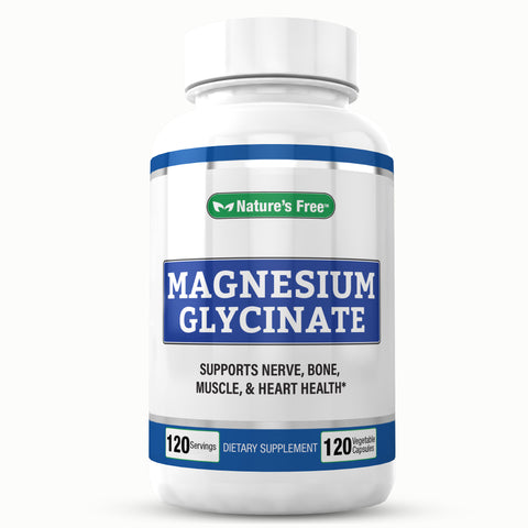 Nature's Free Magnesium Glycinate 120 Vegetable Capsules
